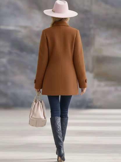 Casual Vintage Pink Polar Fleece Zip-Up Jacket Coat